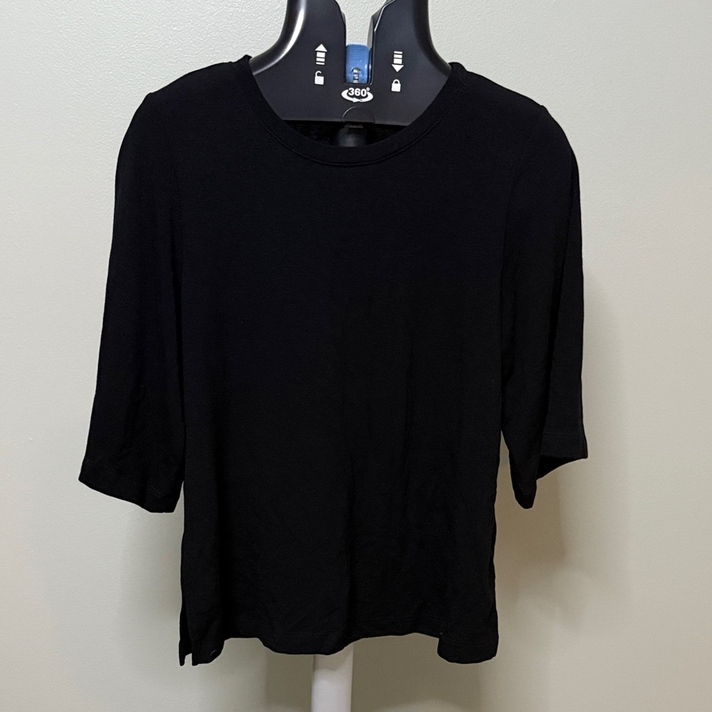 Nally & Millie Black 3/4 Long Sleeve Top